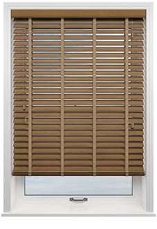 Ecowood Deluxe, Honey Teak Fine Grain - Motorised Venetian Blind